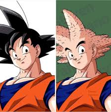 I photoshopped tien s render to have only 2 eyes dragonballfighterz. Cursed Goku Dragon Ball Know Your Meme