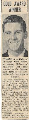 This clipping comes from 1966. Murray's parents were proprieter's of the  Western Line Hotel.
