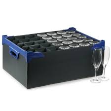 One of the festive and most fun ways to serve champagne is this set of champagne glasses. Stacking Champagne Glass Storage Boxes 35 Small Compartment Glassware Storage Box Glass Storage Crate Buy At Drinkstuff