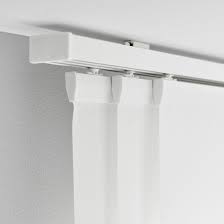 Vidga Triple Curtain Rail White Ikea In 2021 Curtain Rails Ikea Panel Curtains Sliding Door Curtains