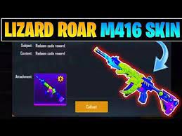 M416 Lizard Roar Skin For Free Pubg Lite Giveaway Free Skin Redeem Code And Bc Youtube