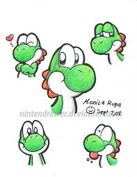 Yoshis By Nintendrawer Yoshi Drawing Yoshi Mario Art
