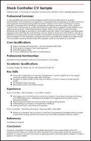 Teaching, assistant, academic, or research. Stock Controller Cv Example Myperfectcv