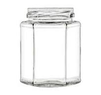 9 oz Hexagon Glass Jar with Lid (270 ml)