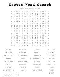 The puzzles cover a variety of topics related to christianity and the bible. Easter Word Search Activity Sheet Crafting The Word Of God