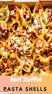 Beef Stuffed Pasta Shells In 2020 Stuffed Pasta Shells Healthy Meat Recipes Beef Sauce