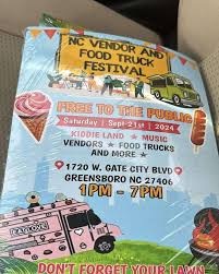 NC VENDOR AND FOOD TRUCK FESTIVAL — Festival food truck in Greensboro, North Carolina