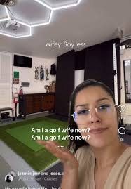 Golf Simulator Husband Wife