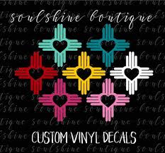 Download Heart Zia Symbol Decal New Mexico Love For Car Window Laptop Yeti Ozark Rtic Tumbler Southwest Symbols Christmas Craft Fair Tumbler Ideas