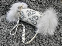 Skinnfell: Block Printed Sheepskin Muff Handwarmer