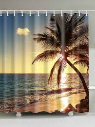 Bathroom Decor Sunset Beach Scenic Shower Curtain Beach Shower Curtains Bathroom Decor Beach Bathroom Decor