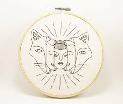 Tumblr Aesthetic Embroidery Hoop Art Room Decor Gothic Gift Etsy Hand Embroidery Art Embroidered Wall Art Embroidery Art