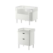 Für gewöhnlich sind babybetten und wickelkommoden zwei getrennte möbelstücke. Sebra Babybett Wickelkommode Weiss Babyzimmer Nice Nordic