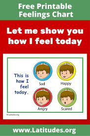 Free Feelings Chart This Is How I Feel Today Simple