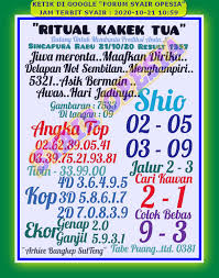 Syair Sgp 21 Oktober 2020 Kode Syair Sgp Syair Hk Syair Sydney 2020