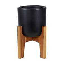 Pot With Acacia Stand Kmart Connect with friends, family and other people you know.