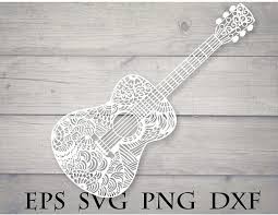Download Svg File For Cricut Zentangle Guitar In 2021 Svg Files For Cricut Flower Svg Files Svg