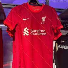 The crest, sponsor and nike logo are also red. Liverpool S 2021 22 Home Kit Leaked Online And Pictured For Sale Mirror Online
