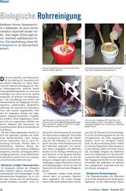 Artikel Umweltmagazin Oktober November 2019 Rohrreinigung Bakterien Einfach