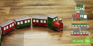 3d Christmas Train Paper Model Display Paper Craft English Hindi Runs on wooden railway track. 3d christmas train paper model display paper craft english hindi