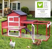 Amazon.com: GUTINNEEN Gallinero móvil gallinero sobre ruedas ...