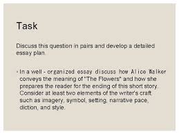 Maybe you would like to learn more about one of these? The Flowers By Alice Walker Analysis And Evaluation