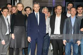 Delphine Arnault Bernard Arnault And Xavier Niel Attends The Lvmh Start Up Accelerator Opening Ceremony At Station F On April 9 2018 In Paris France Pho