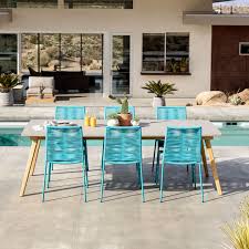 Zina Lago Aqua Dining Chair In 2020 Beach House Furniture Plastic Patio Chairs Dining Chairs