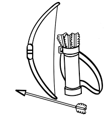 Gallery For Archery Bow Clipart Coloring Pages Super Coloring Pages Arrow Drawing