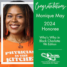 Congratulations to our chapter member, Monique May, for being recognized as  a 2024 Honoree by Who's Who in Black Charlotte! #crownjewelslinks #salinks  #linksinc #whoswhoinblack #wwinbcharlotte