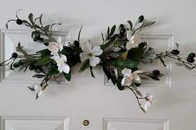 Magnolia Swag Coastal Floral Home Decor Olive Branch Swag Over Hanging Flowers Flower Gift Flower Arrangements