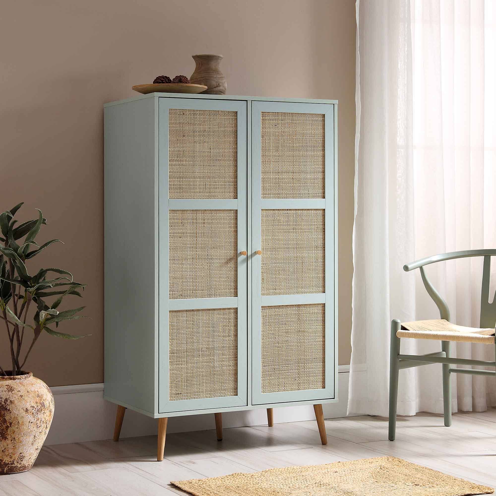 Daals Frances Woven Rattan Compact Double Closet