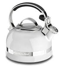 Kitchenaid was created in 1919 by the hobart corporation, the developer and manufacturer of the first electric mixers. White 1 9 L Stove Top Kettle With Full Stainless Steel Handle And Trim Band Kten20sbwh Kitchenaid In 2021 Steel Handle Retro Kitchen Accessories Kitchen Aid