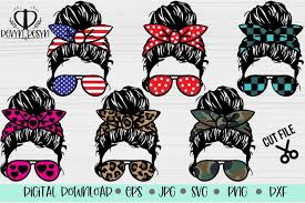 Download Messy Bun Svg Bundle Mom Life Cutfile Messy Bun Svg 1282020 Sublimation Design Bundles