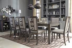 Ashley Chadoni 9 Piece Smokey Grey Dining Room Set Furniture D624 Ashleyfurniture Contemporary Grey Dining Room Dining Room Sets Grey Dining Room Table