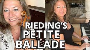Petite Balade by Oskar Rieding — Split-Screen Violin & Piano Performance