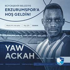 Galatasaray'la karşılaşacak olan erzurumspor'umuz, müsabakanın hazırlıklarını bugün gerçekleştirdiği antrenmanla sürdürdü… Exclusive Ghanaian Midfielder Yaw Ackah Joins Turkish Side Erzurumspor