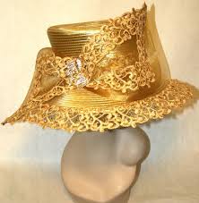 Metallic Gold Church Hat Gold Hats Today Gold Price Fancy Hats