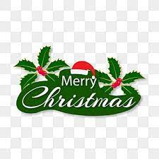 Merry Christmas With Holly Leaf Decoration Text Christmas Merry Christmas Christmas Celebration Png And Vector With Transparent Background For Free Download Merry Christmas Decoration Christmas Text Holly Leaf