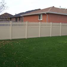 Weatherables Tremont 6 Ft H X 8 Ft W Khaki Vinyl Privacy Fence Panel Kit Pkpr Ot 6x8 Vinyl Privacy Fence Privacy Fence Panels Fence Panels