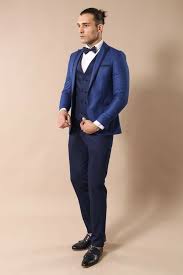 As you may be beginning to realise, dressing for a summer wedding can be a complex affair opt for a white or light blue shirt (chambray is an excellent choice here) and brown leather loafers to. Patterned Navy Blue Wedding Suit