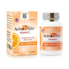 For bight happy skin · no plastic microbeads · vitamin c Active White Advanced Glutathione And Vitamin C Skin Whitening Capsules Healthcare Beauty