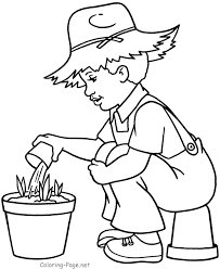 Spring Coloring Book Pages Boy Farmer Spring Coloring Pages Coloring Pages Coloring Books