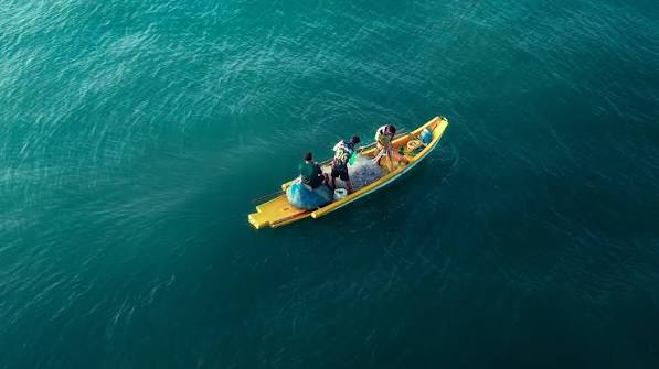 Fishing boats lie anchored along the Arabian Sea coast at Uttan Beach on the outskirts of Mumbai, Sunday, June 14, 2026, as the annual fishing season draws to a close ahead of