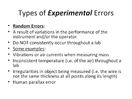 Image result for Experimental Error
