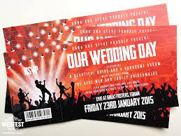Concert Themed Wedding Wed Fest Ticket Wedding Invitations Concert Themed Wedding Concert Themed