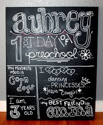 We've all seen chalkboard signs outside bars and cafes with menus and specials… but have you noticed the new 'punny' trend? Diy First Day Of School Chalkboard Sign Mimi S Dollhouse