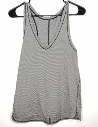 Black And White Striped Tank Top Women S Ebay Ad Lululemon Striped Black And White Tank Top Size 6 Tank Top Bras Womens Racerback Tank White Tank Top