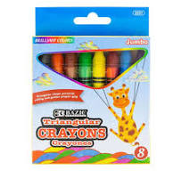 8 Color Premium Jumbo Triangle Crayons 24 Packs