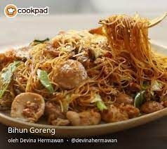 Resep Bihun Goreng Oleh Devina Hermawan Recipe In 2021 Memasak Sawi Hijau Tumis